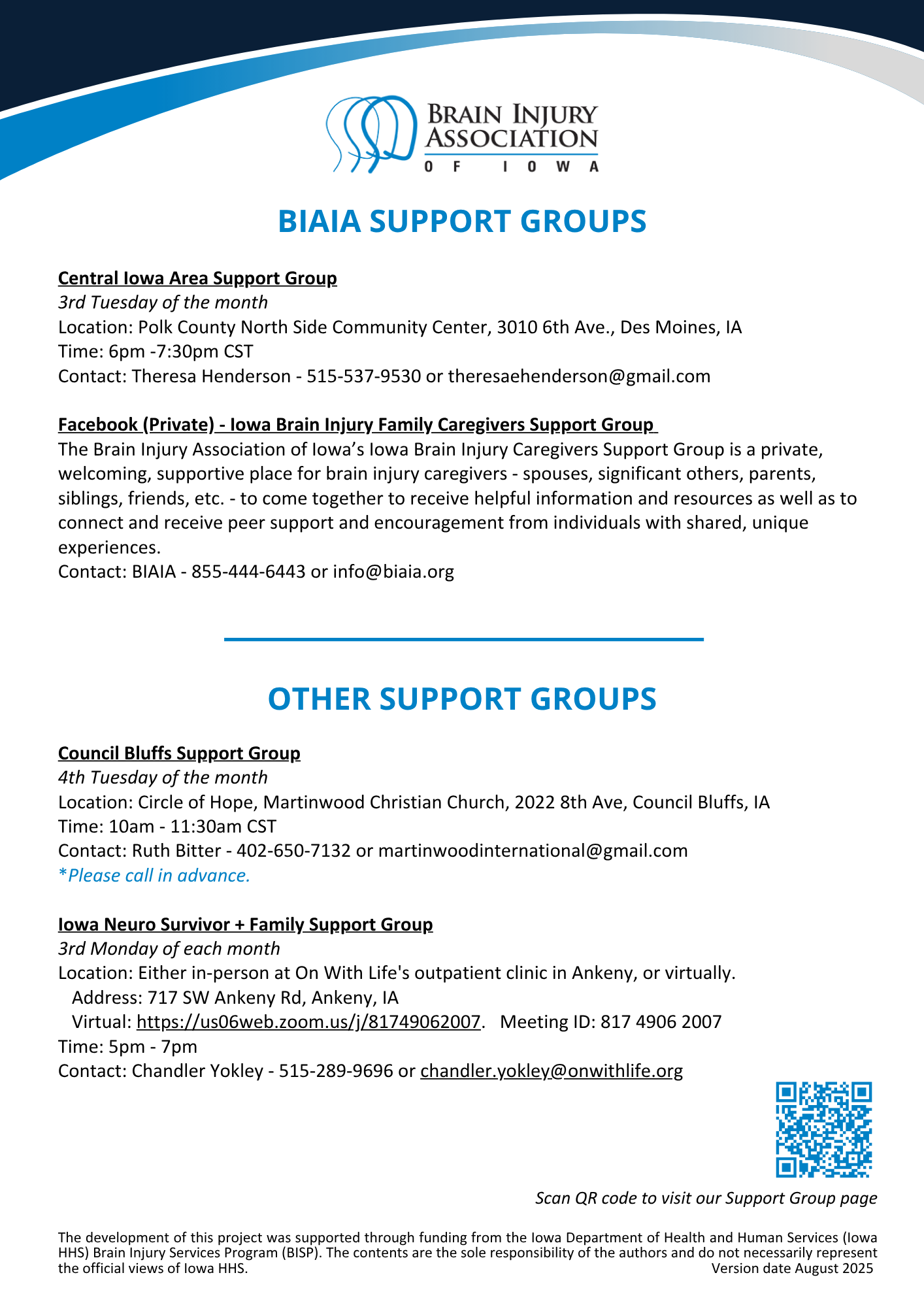 support group listing 2